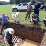Dr. Sean Schaeffer working on measuring soil properties