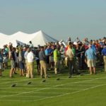 Crowds attending Turf & Ornamental Field Day.