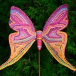 Picture of painted butterfly sculpture