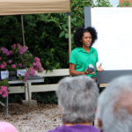 Picture of presenter at field day