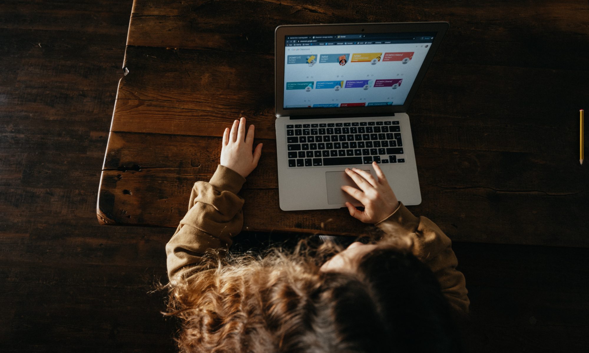 Picture of person sitting at computer