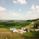 Aerial photo of farming operation