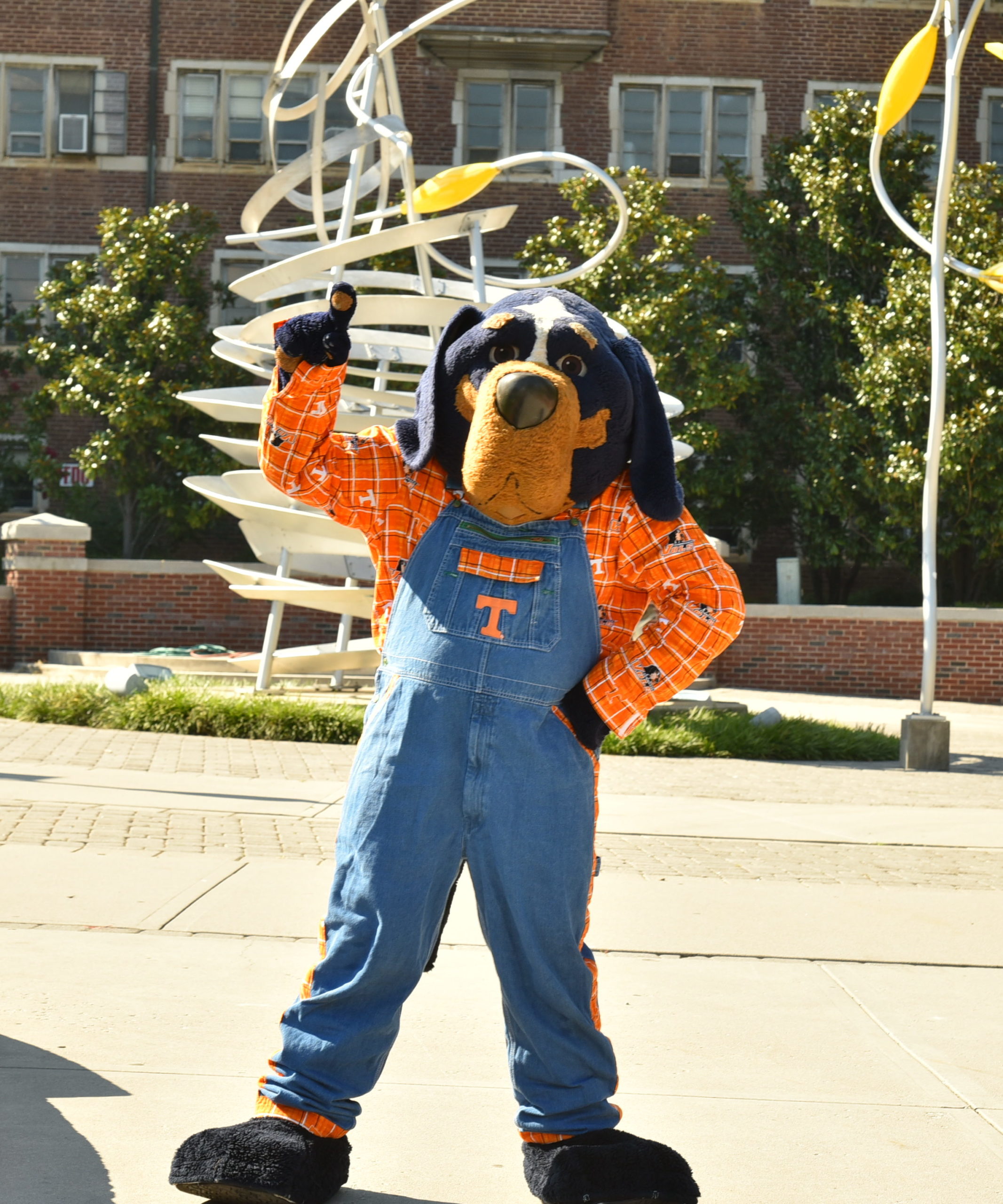 Smokey in his bib jean overalls